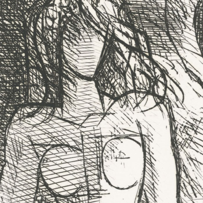 Nude and the Eiffel Tower (1952) - Une estampe d’après Marcel Gromaire