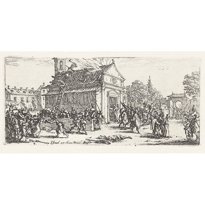 La dévastation d’un monastère - Une estampe d’après Jacques Callot