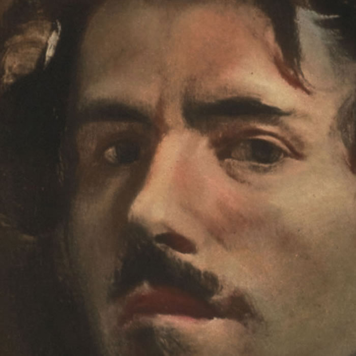 Self-portrait by Delacroix, known as Self-Portrait in a Green Vest - Une estampe d’après Pietro Sarto