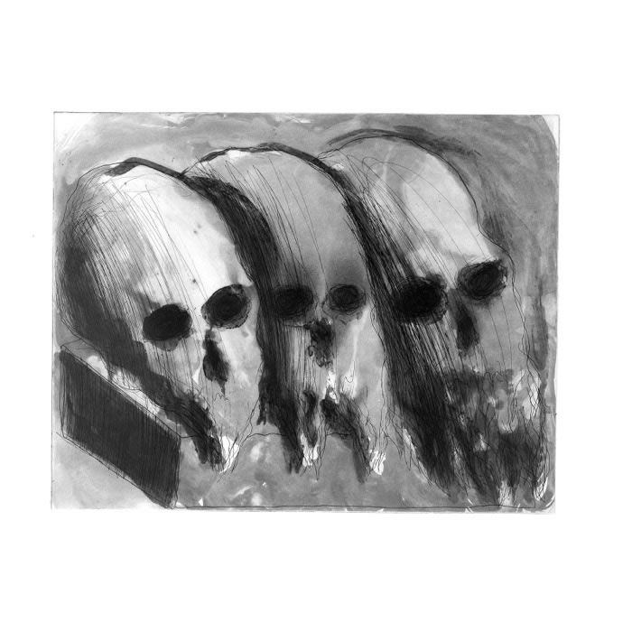 Vanitas with three skulls - Une estampe d’après Miquel Barceló