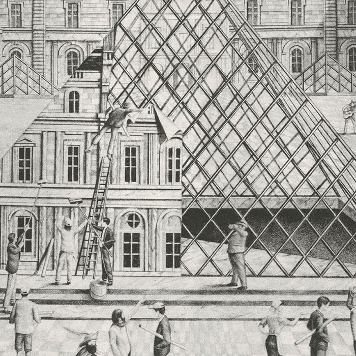 JR au Louvre, 2016 - Une estampe d’après  JR