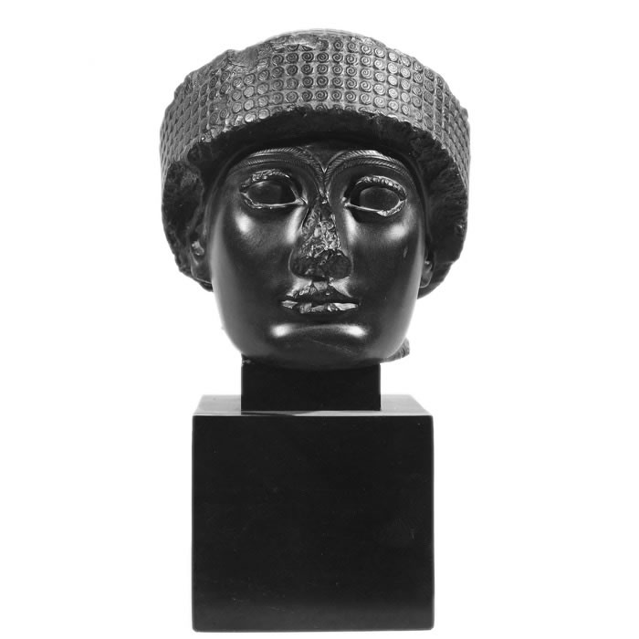 Tête de Gudea, prince de Lagash - Antiquités orientales - Reproduction d’une sculpture du Musée du Louvre, Paris