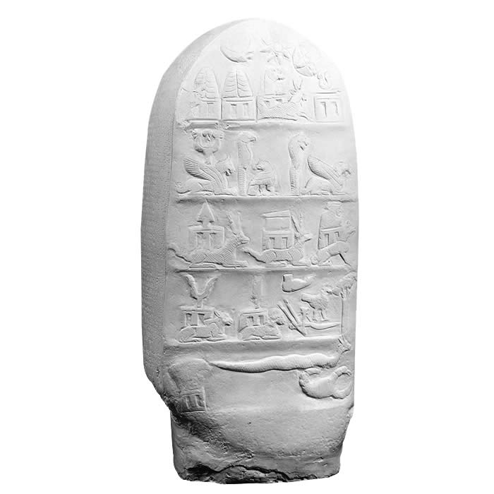 Kudurru of Meli-Shipak: land grant to his son - Eastern antiquities - Reproduction d’une sculpture du Musée du Louvre, Paris