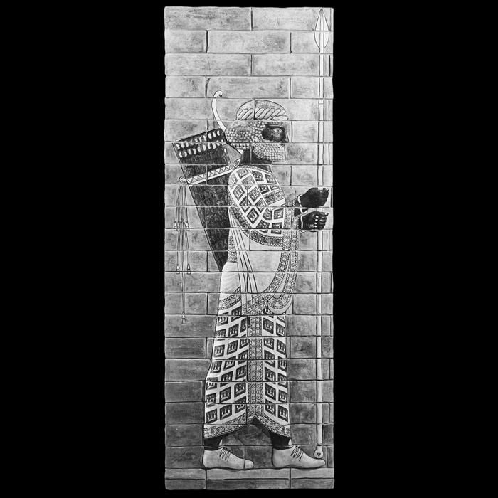 Right archer of Darius I - Eastern antiquities - Reproduction d’une sculpture du Musée du Louvre, Paris
