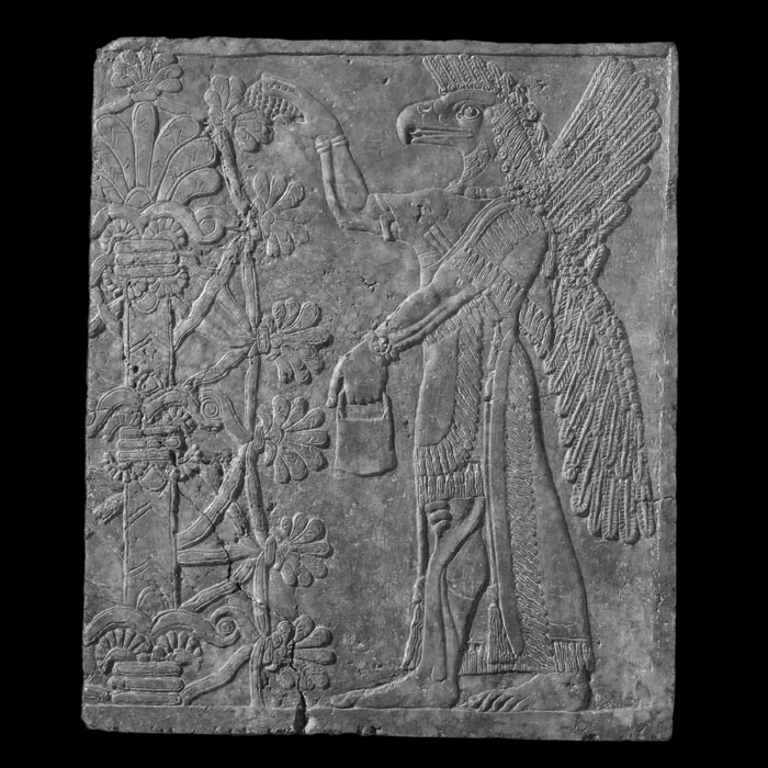 Aagle-headed winged genius - Eastern antiquities - Reproduction d’une sculpture du Musée du Louvre, Paris