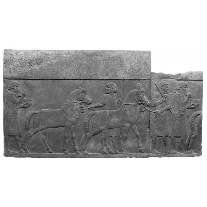 Bas-relief of Median tributaries from Khorsabad - Eastern antiquities - Reproduction d’une sculpture du Musée du Louvre, Paris