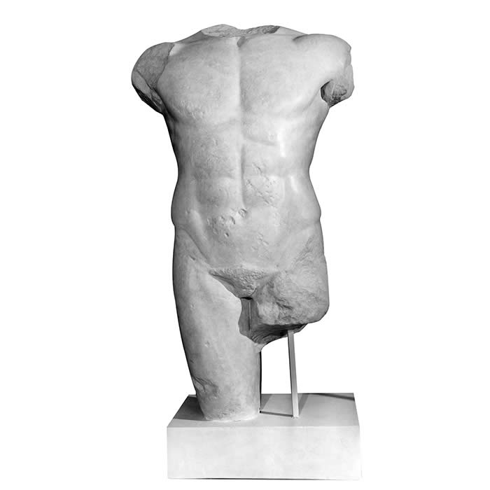 Torse masculin - Antiquités gréco-romaines - Reproduction d’une sculpture du Musée du Louvre, Paris