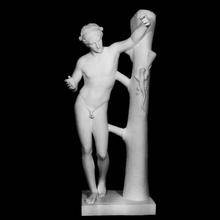 Apollon Sauroctone (« tueur de lézard ») - Antiquités gréco-romaines - Reproduction d’une sculpture du Musée du Louvre, Paris