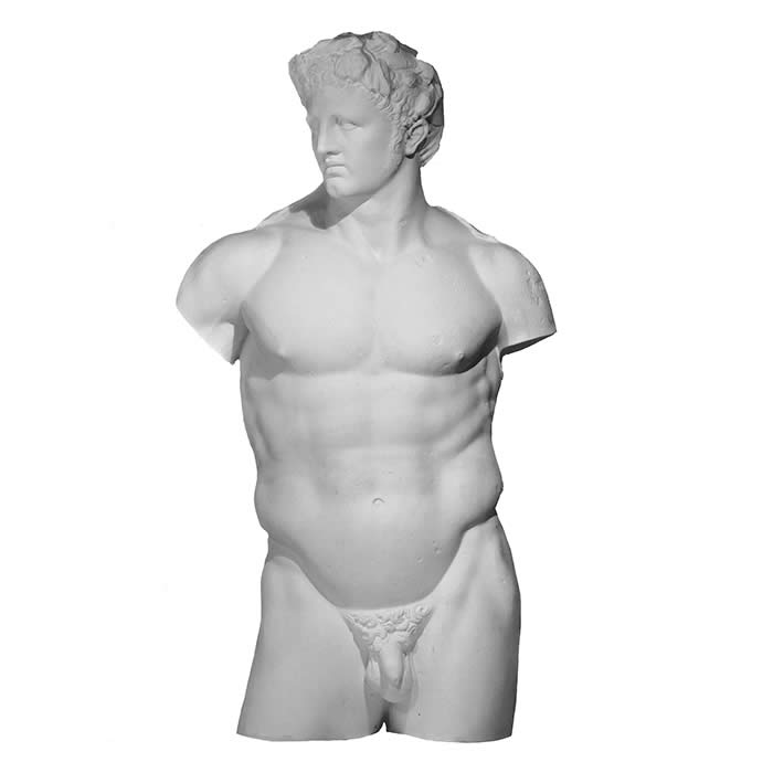 Torso of young Heracles - Greco-Roman antiquities - Reproduction d’une sculpture du Musée du Louvre, Paris