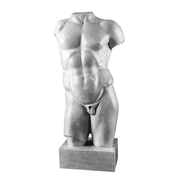 Torso of nude Heracles from Pézenas - Greco-Roman antiquities - Reproduction d’une sculpture du Musée du Louvre, Paris