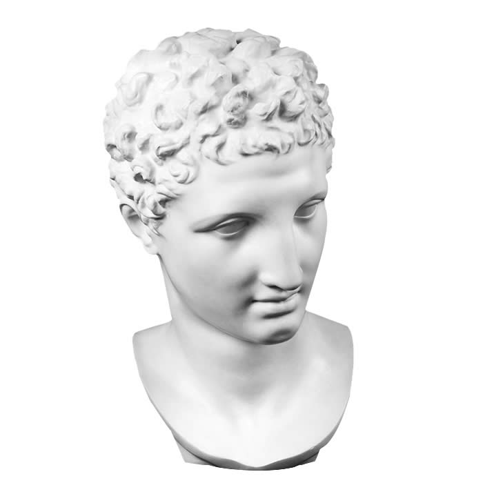 Tête de l’Hermès d’Olympie - Antiquités gréco-romaines - Reproduction d’une sculpture du Musée Archéologique d’Olympie, Olympie