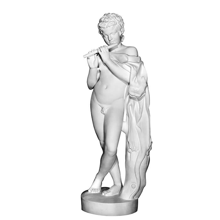 Young satyr playing the flute - Greco-Roman antiquities - Reproduction d’une sculpture du Musée du Louvre, Paris