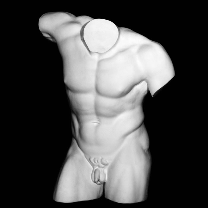 Torso of faun playing the cymbals - Greco-Roman antiquities - Reproduction d’une sculpture du Musée des Offices, Florence