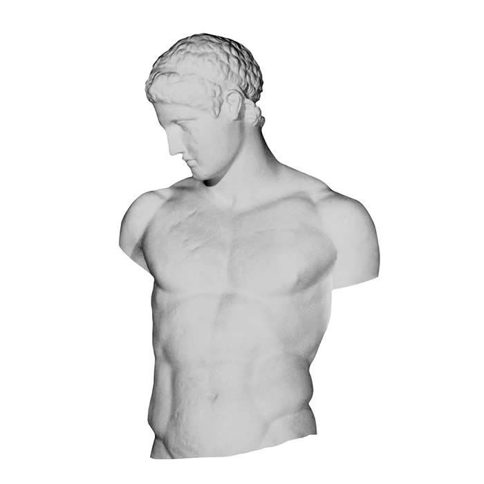 Torse du Discophore dit Discobole au repos - Antiquités gréco-romaines - Reproduction d’une sculpture du Musée du Louvre, Paris