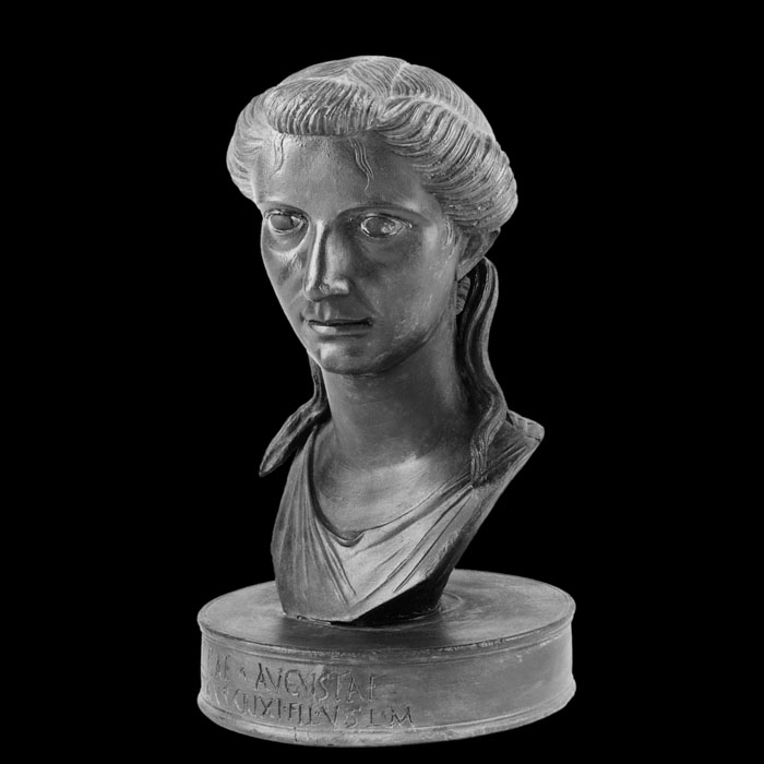 Bust of Livia, wife of Augustus, known as Octavia - Gallo-Roman antiquities - Reproduction d’une sculpture du Musée du Louvre, Paris