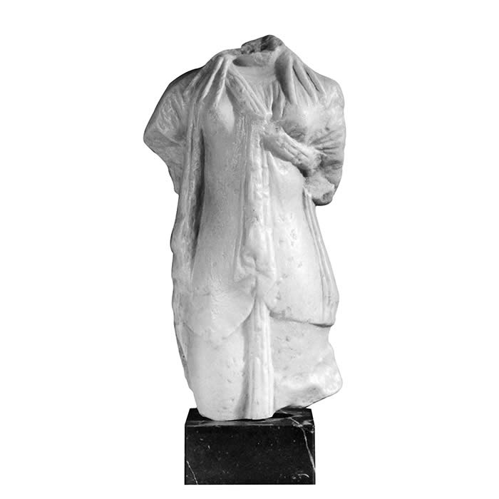 Torse de femme drapée - Antiquités gréco-romaines - Reproduction d’une sculpture du Musée du Louvre, Paris