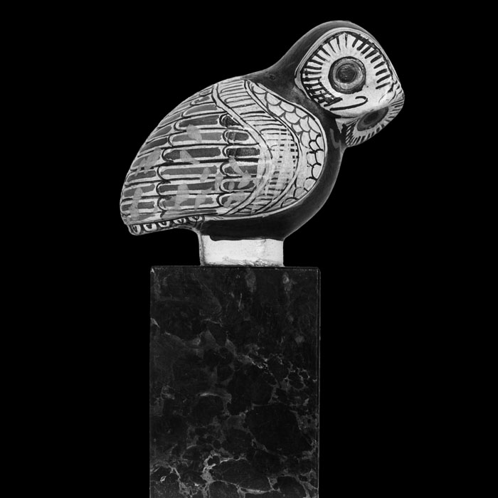 Aryballe en forme de chouette - Antiquités gréco-romaines - Reproduction d’une sculpture du Musée du Louvre, Paris