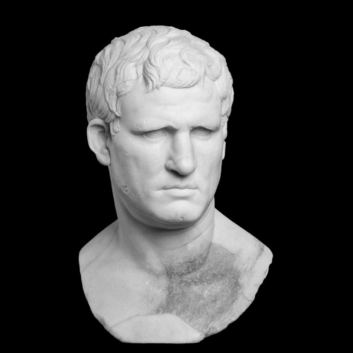 Buste d’Agrippa - Antiquités gréco-romaines - Reproduction d’une sculpture du Musée du Louvre, Paris