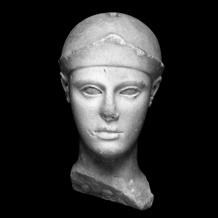 Tête d’Athéna casquée dite Athéna de Vogüé - Antiquités gréco-romaines - Reproduction d’une sculpture du Musée du Louvre, Paris