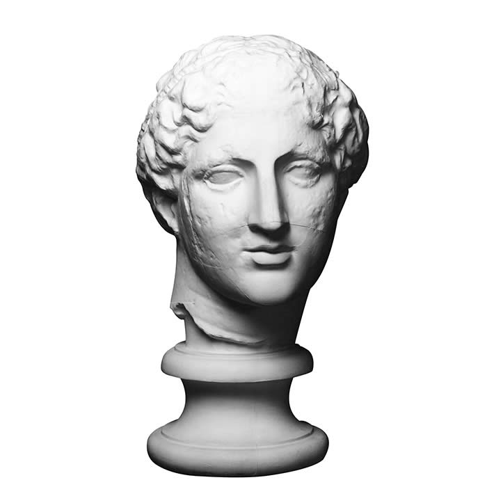 Head of Iris, known as the Parthenon Laborde (west pediment) - Greco-Roman antiquities - Reproduction d’une sculpture du Musée du Louvre, Paris
