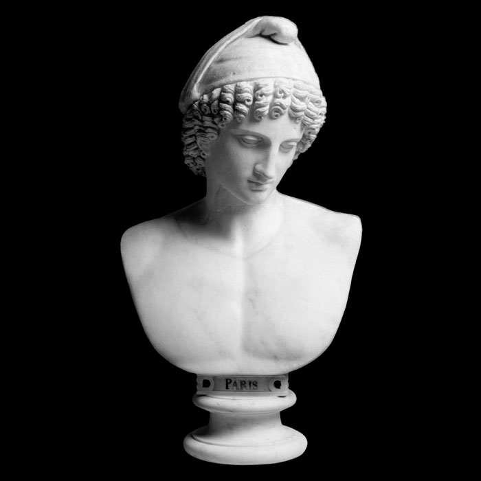 Bust of Ganymede or Paris - Greco-Roman antiquities - Reproduction d’une sculpture du Musée du Louvre, Paris