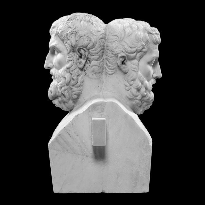 Métrodore (disciple d’Épicure) - Antiquités gréco-romaines - Reproduction d’une sculpture du Musée du Louvre, Paris