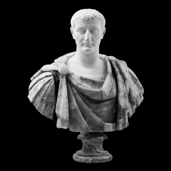 Buste de Tibère - Antiquités gréco-romaines - Reproduction d’une sculpture du Musée du Louvre, Paris