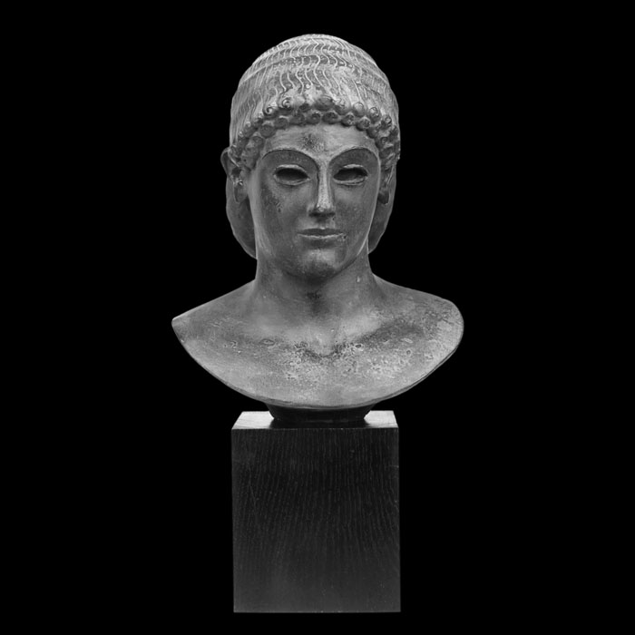 Tête d’Apollon de Piombino - Antiquités gréco-romaines - Reproduction d’une sculpture du Musée du Louvre, Paris