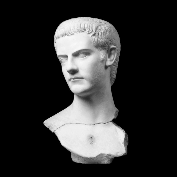 Head of Emperor Caligula - Greco-Roman antiquities - Reproduction d’une sculpture du Musée du Louvre, Paris