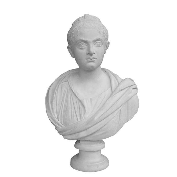 Bust of Empress Fausta, wife of Constantine - Greco-Roman antiquities - Reproduction d’une sculpture du Musée du Louvre, Paris