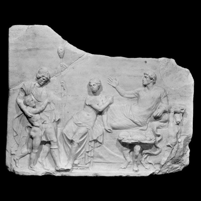 Reception of Dionysus - Greco-Roman antiquities - Reproduction d’une sculpture du Musée du Louvre, Paris