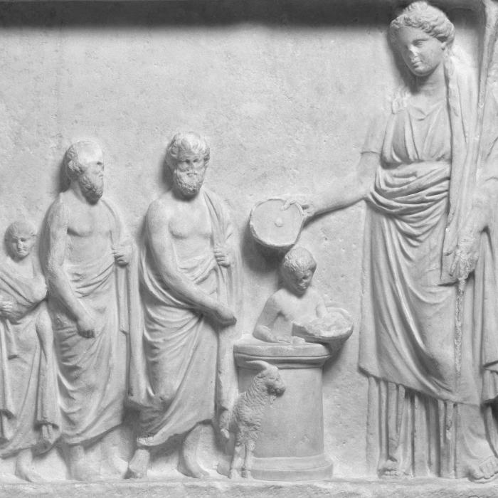 Sacrifice to Demeter - Greco-Roman antiquities - Reproduction d’une sculpture du Musée du Louvre, Paris