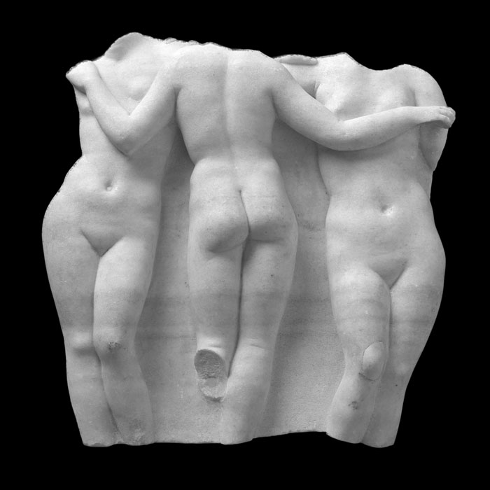 The Three Graces - Greco-Roman antiquities - Reproduction d’une sculpture du Musée du Louvre, Paris