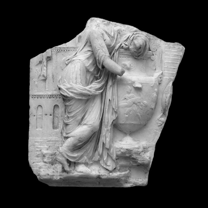 Uranus leaning on a crater - Greco-Roman antiquities - Reproduction d’une sculpture du Musée du Louvre, Paris