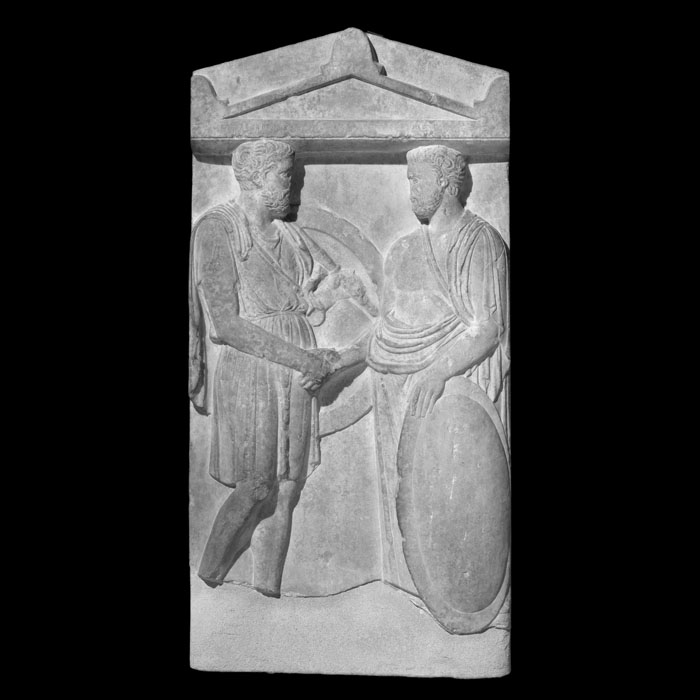 Column of Erasippos and Mexias - Greco-Roman antiquities - Reproduction d’une sculpture du Musée du Louvre, Paris
