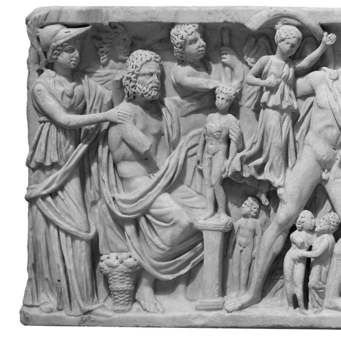 Sarcophagus with the legend of Prometheus - Greco-Roman antiquities - Reproduction d’une sculpture du Musée du Louvre, Paris