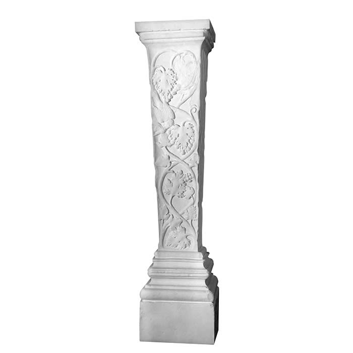 Quadrangular pillar decorated with foliage - Greco-Roman antiquities - Reproduction d’une sculpture du Musée du Louvre, Paris