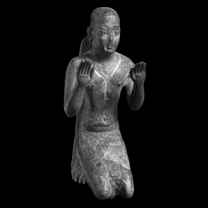 Benefactor Horiraâ in the position of adoration - Egyptian antiquities - Reproduction d’une sculpture du Musée du Louvre, Paris