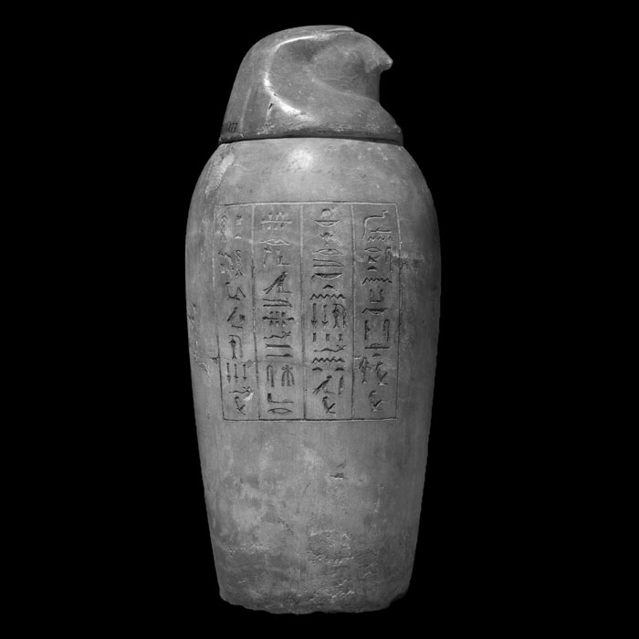 Vase canope en forme de faucon de Horemsaf - Antiquités égyptiennes - Reproduction d’une sculpture du Musée du Louvre, Paris