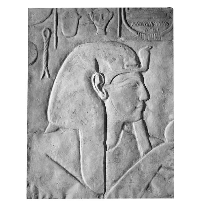 Bas-relief d’un pharaon - Antiquités égyptiennes - Reproduction d’une sculpture du Musée Égyptien, Turin