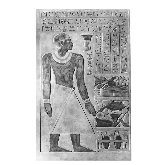 Stele of the vizier Senusret - Egyptian antiquities - Reproduction d’une sculpture du Musée du Louvre, Paris