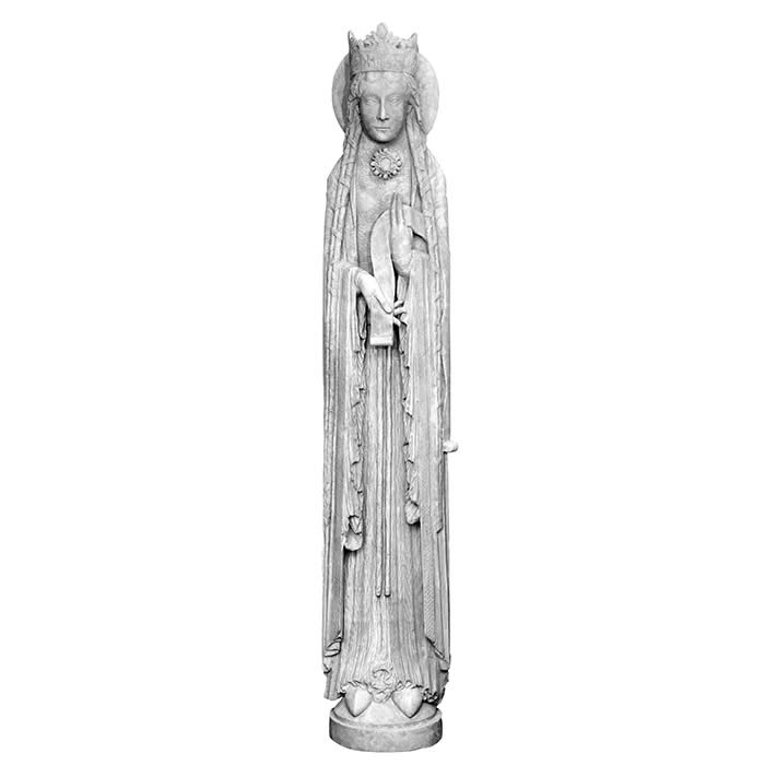 Statue-colonne la reine de Saba - Moyen Âge - Reproduction d’une sculpture du Musée du Louvre, Paris