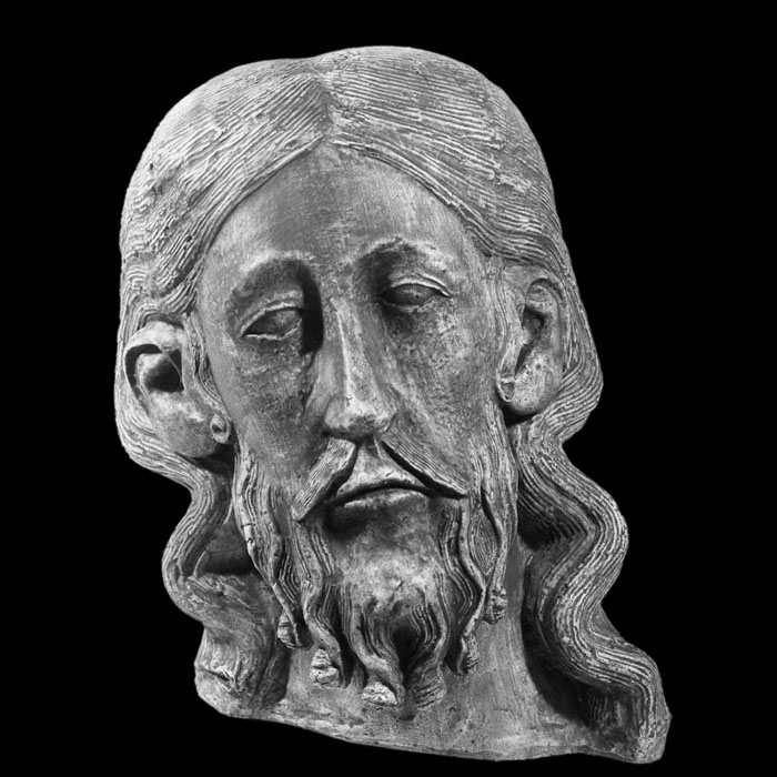 Masque de Christ en croix de Cluny - Moyen Âge - Reproduction d’une sculpture du Musée national du Moyen Âge - Thermes et hôtel de Cluny, Paris