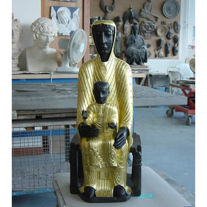 Vierge en majesté de Saint-Gervazy - Moyen Âge - Reproduction d’une sculpture de l’Église de Saint-Gervazy, Saint-Gervazy