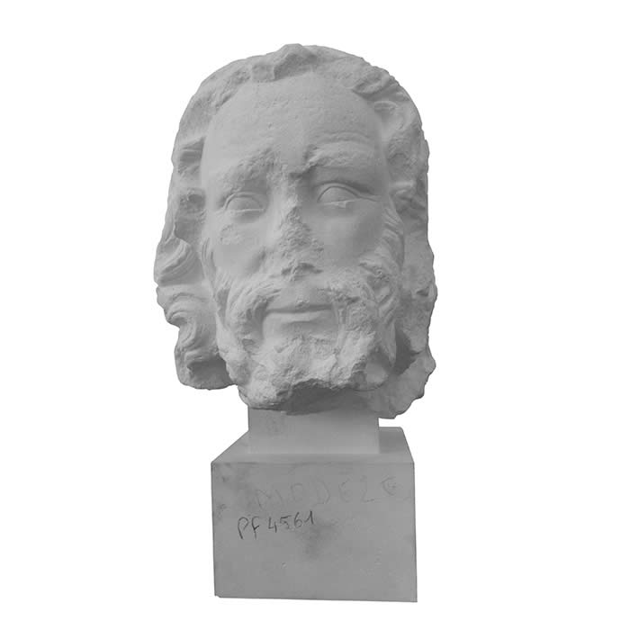 Head of a bearded man from Cluny - Middle Ages - Reproduction d’une sculpture du Musée national du Moyen Âge - Thermes et hôtel de Cluny, Paris