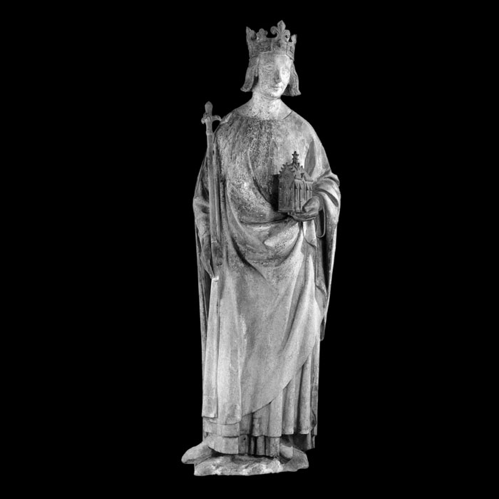 Statue de Charles V - Moyen Âge - Reproduction d’une sculpture du Musée du Louvre, Paris