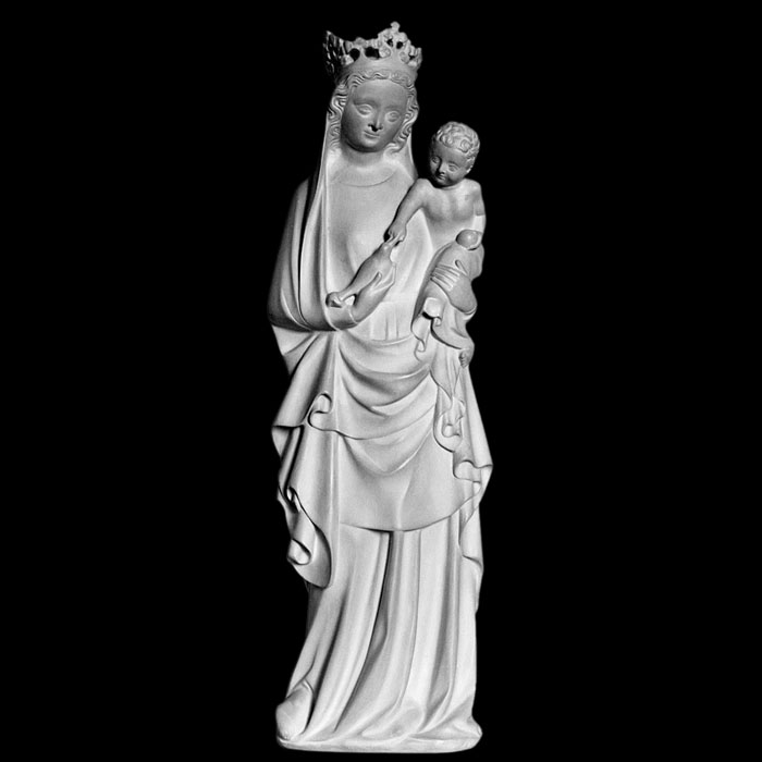 Virgin and Child with a dove - Middle Ages - Reproduction d’une sculpture du Cleveland Museum of Art, Cleveland