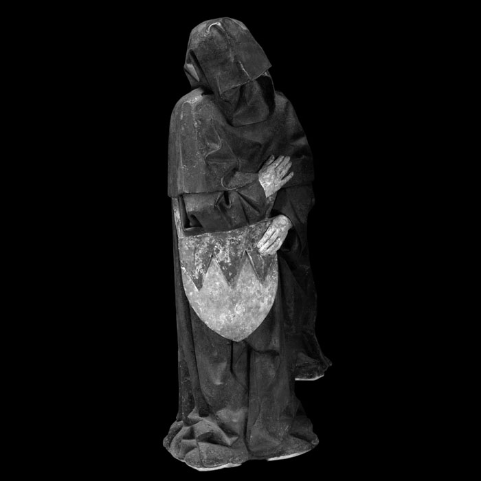 Pleurant du tombeau de Philippe Pot - Armoirie d’Anguissola - Renaissance - Reproduction d’une sculpture du Musée du Louvre, Paris