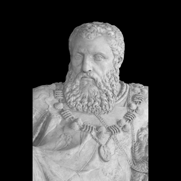 Buste de l’Amiral Chabot - Renaissance - Reproduction d’une sculpture du Musée du Louvre, Paris