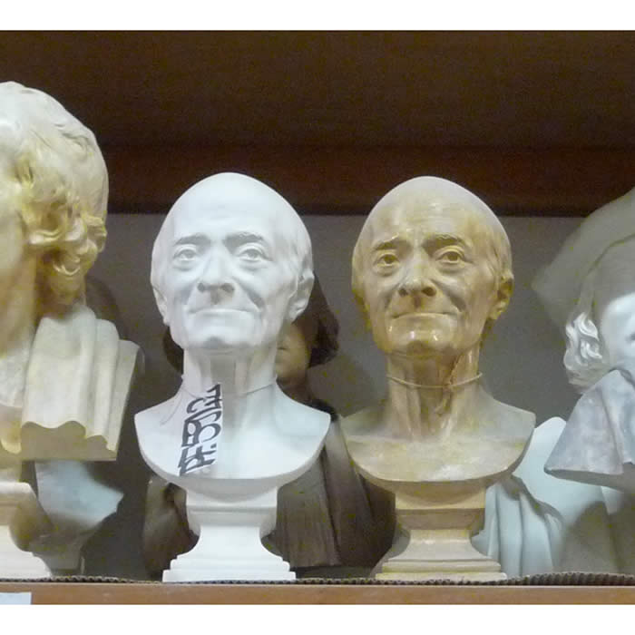 Tête de Voltaire dit à l’antique - Reproduction d’une sculpture du Musée du Louvre, Paris